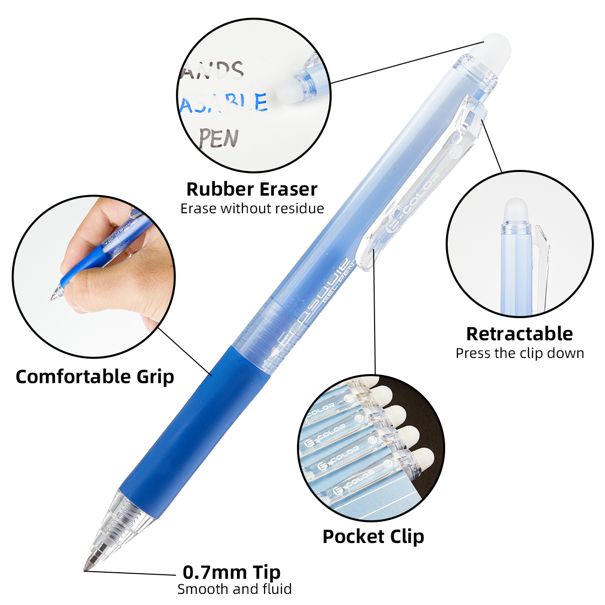 12Pcs/Set 0.7mm Retractable Er - Retractable Eraser Pen Click review and price