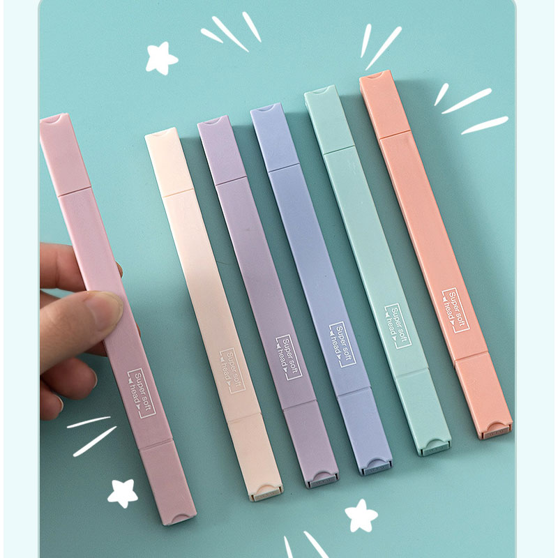 6 PCS Double Side Highlighter  - Pastel Highlighter Set Double Ended review and price